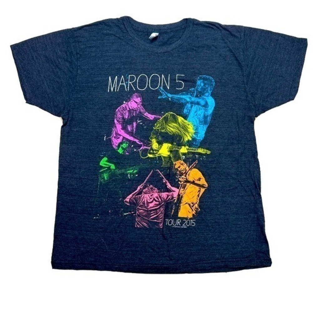 MAROON 5 TOUR 2015 CONCERT T-SHIRT AMERICAN APPAREL SHORT SLEEVE SIZE SMALL